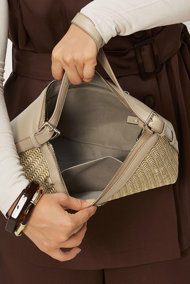 Vêtements hijab VISON ALVINA SAC BAGUETTE EN OSIER 1545-1 - ALVİNA