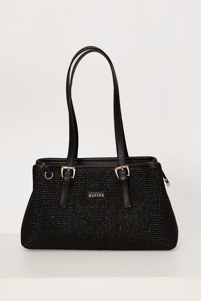 Vêtements hijab NOIR ALVINA SAC BAGUETTE EN OSIER 1617 - ALVİNA