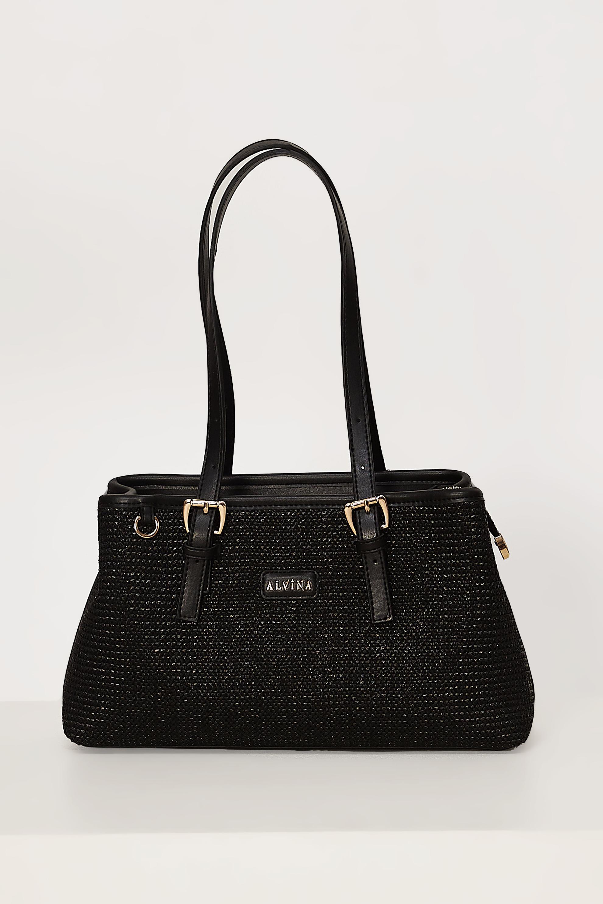 Vêtements hijab NOIR ALVINA SAC BAGUETTE EN OSIER 1617