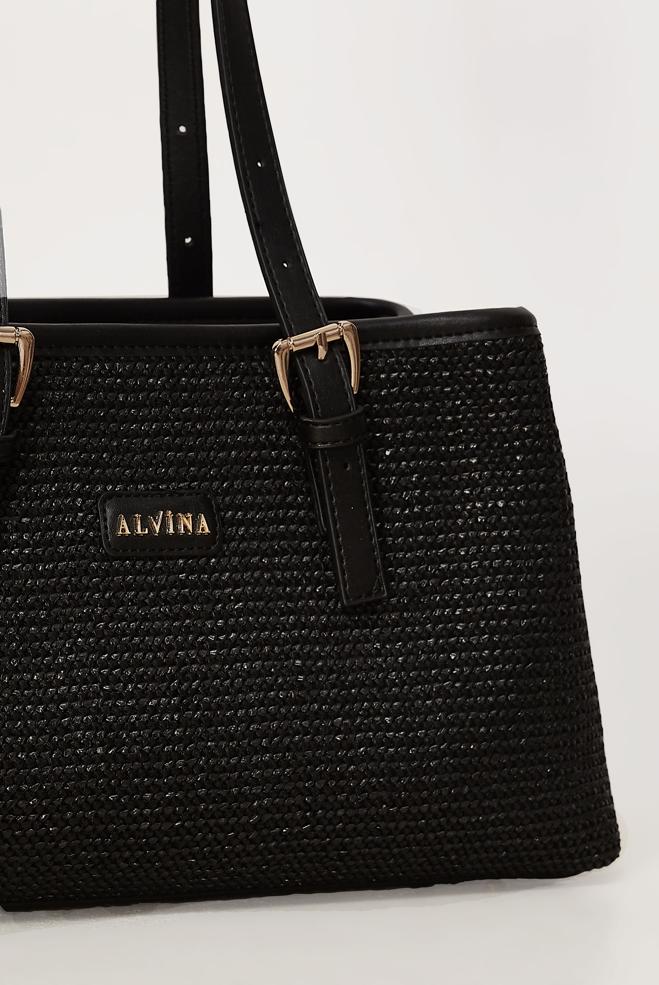 Vêtements hijab NOIR ALVINA SAC BAGUETTE EN OSIER 1617 - ALVİNA