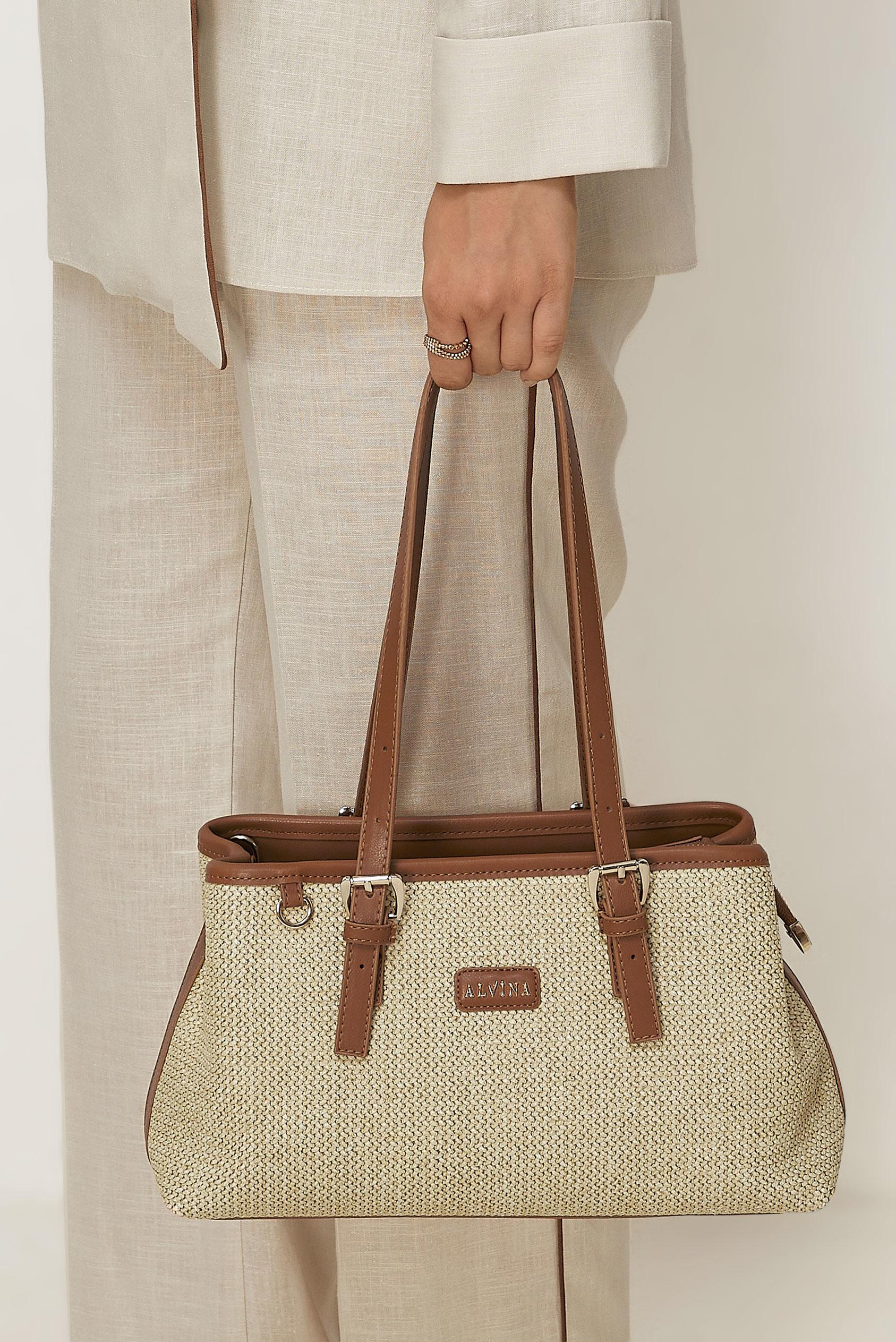 Vêtements hijab ÉCRUE ALVINA SAC BAGUETTE EN OSIER 1617