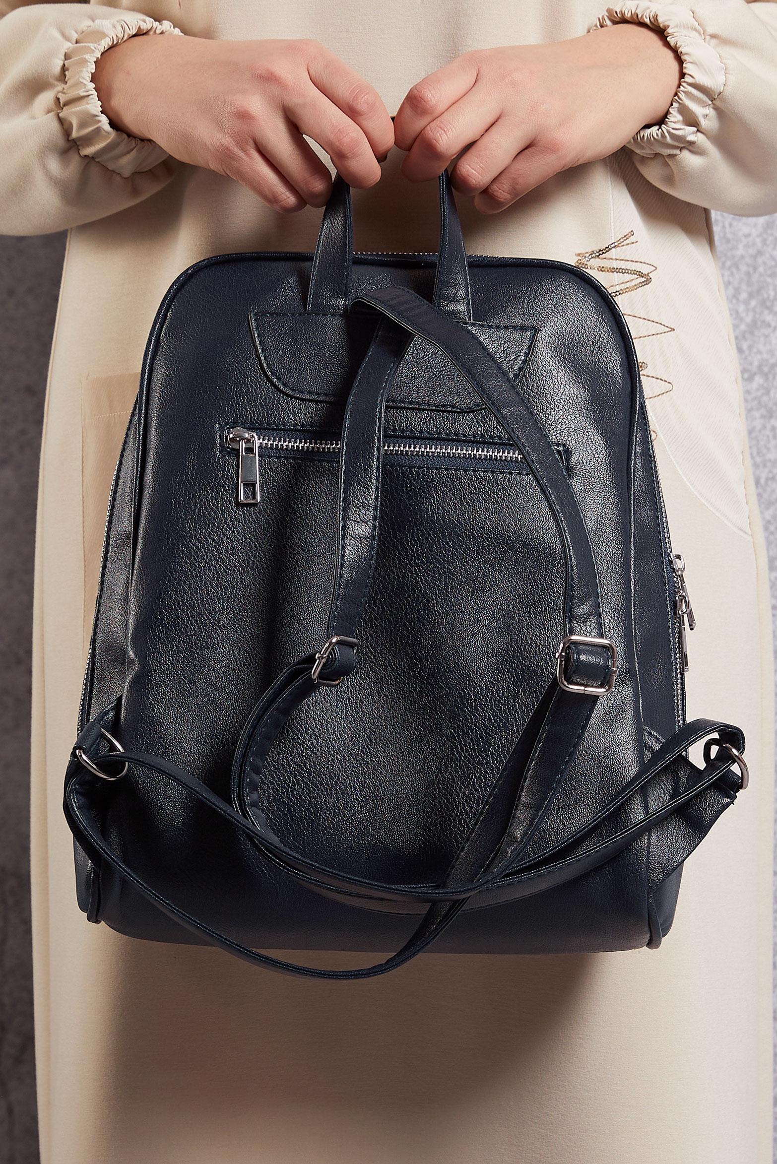 Tesettür giyim LACİVERT ALVİNA SIRT ÇANTASI 2055