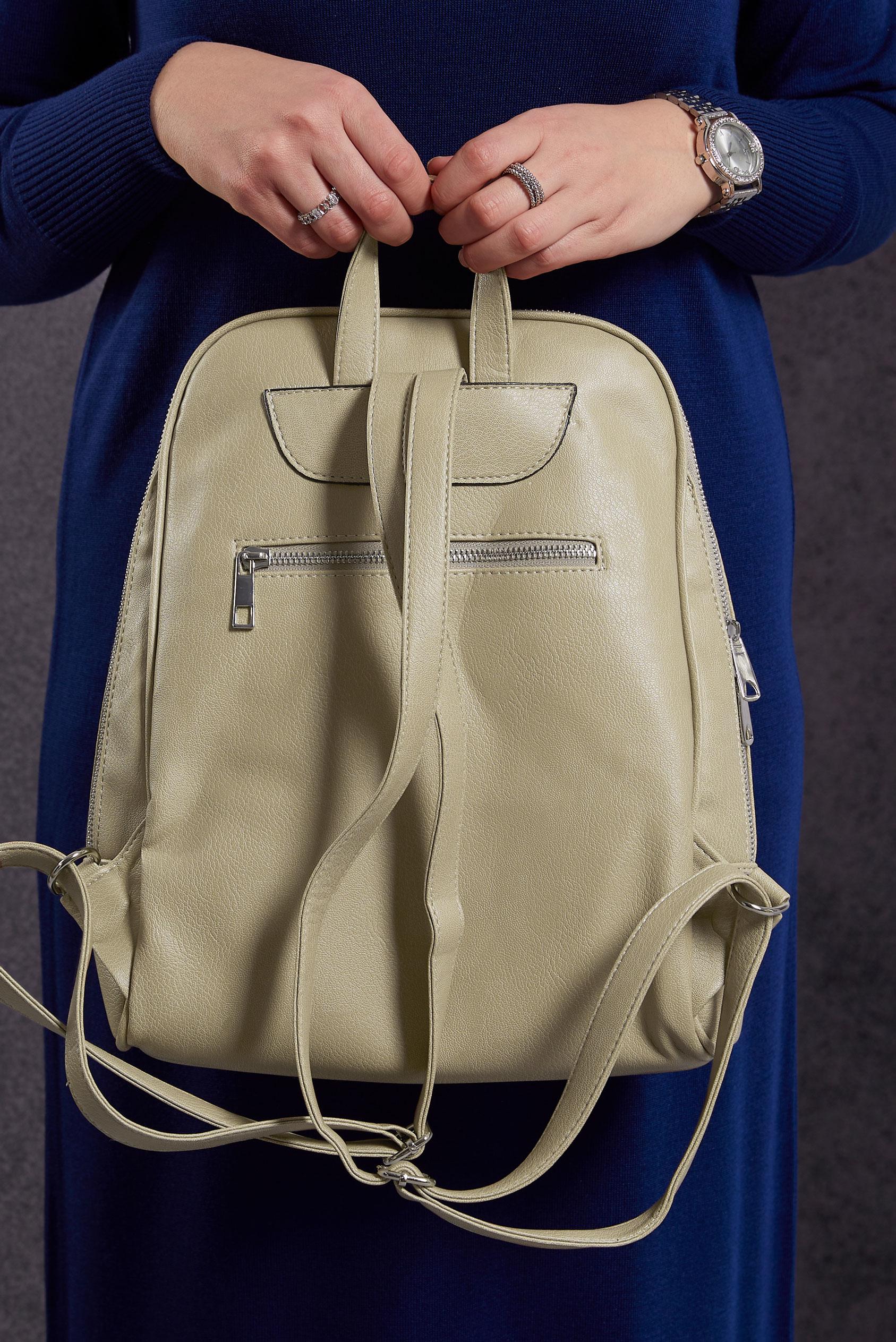 Tesettür giyim VİZON ALVİNA SIRT ÇANTASI 2055