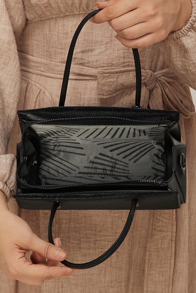 Tesettür giyim SİYAH ALVİNA AKSESUAR DETAYLI ÇANTA 2188 - ALVİNA