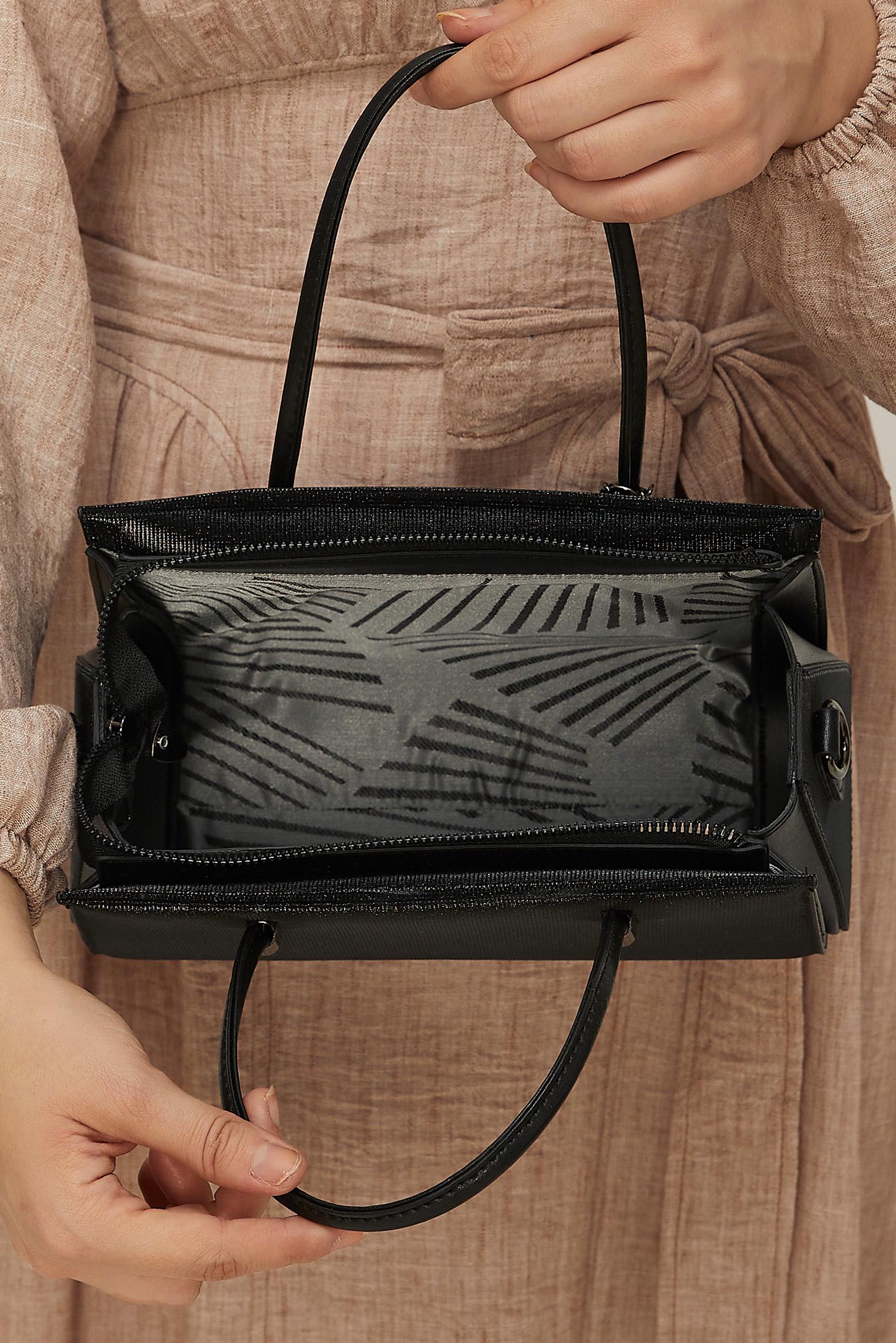 Tesettür giyim SİYAH ALVİNA AKSESUAR DETAYLI ÇANTA 2188