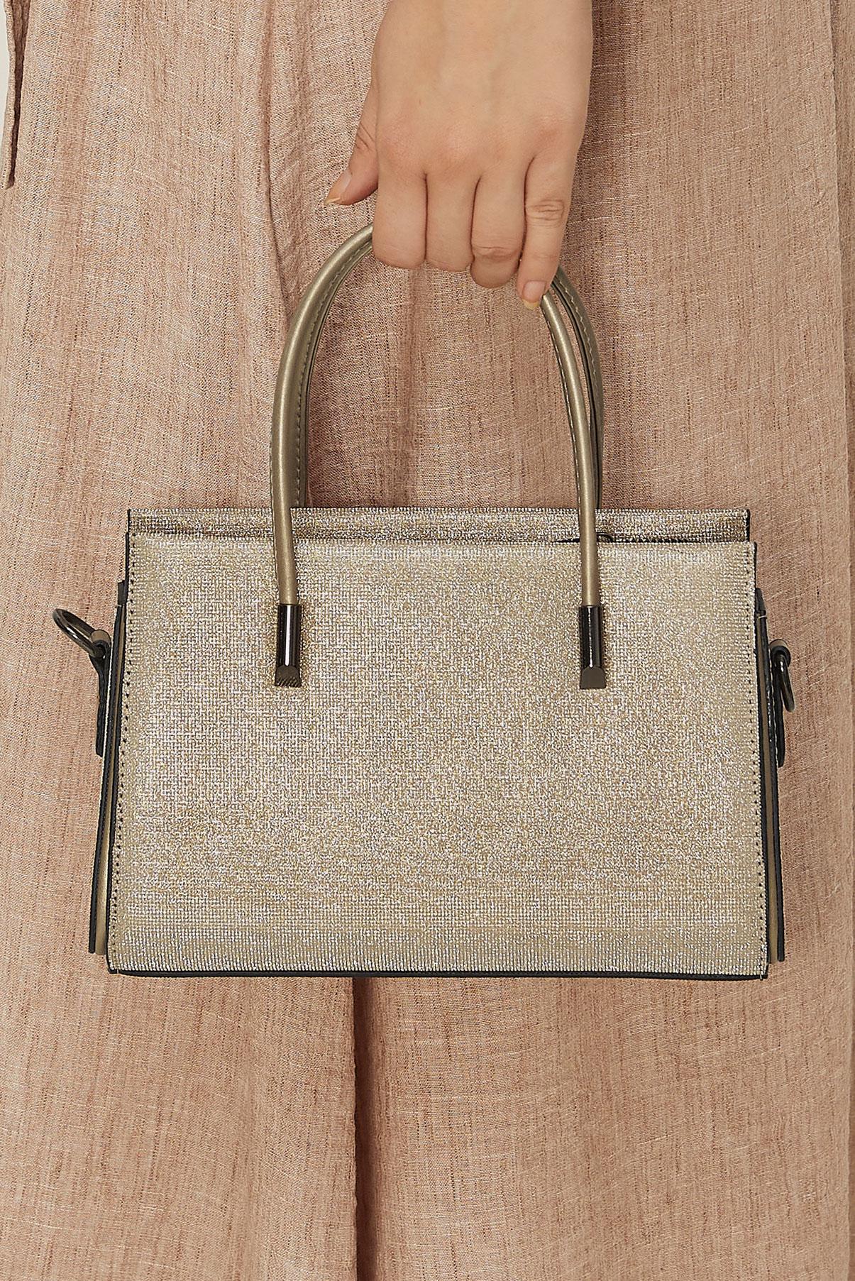 Tesettür giyim BEJ ALVİNA AKSESUAR DETAYLI ÇANTA 2188