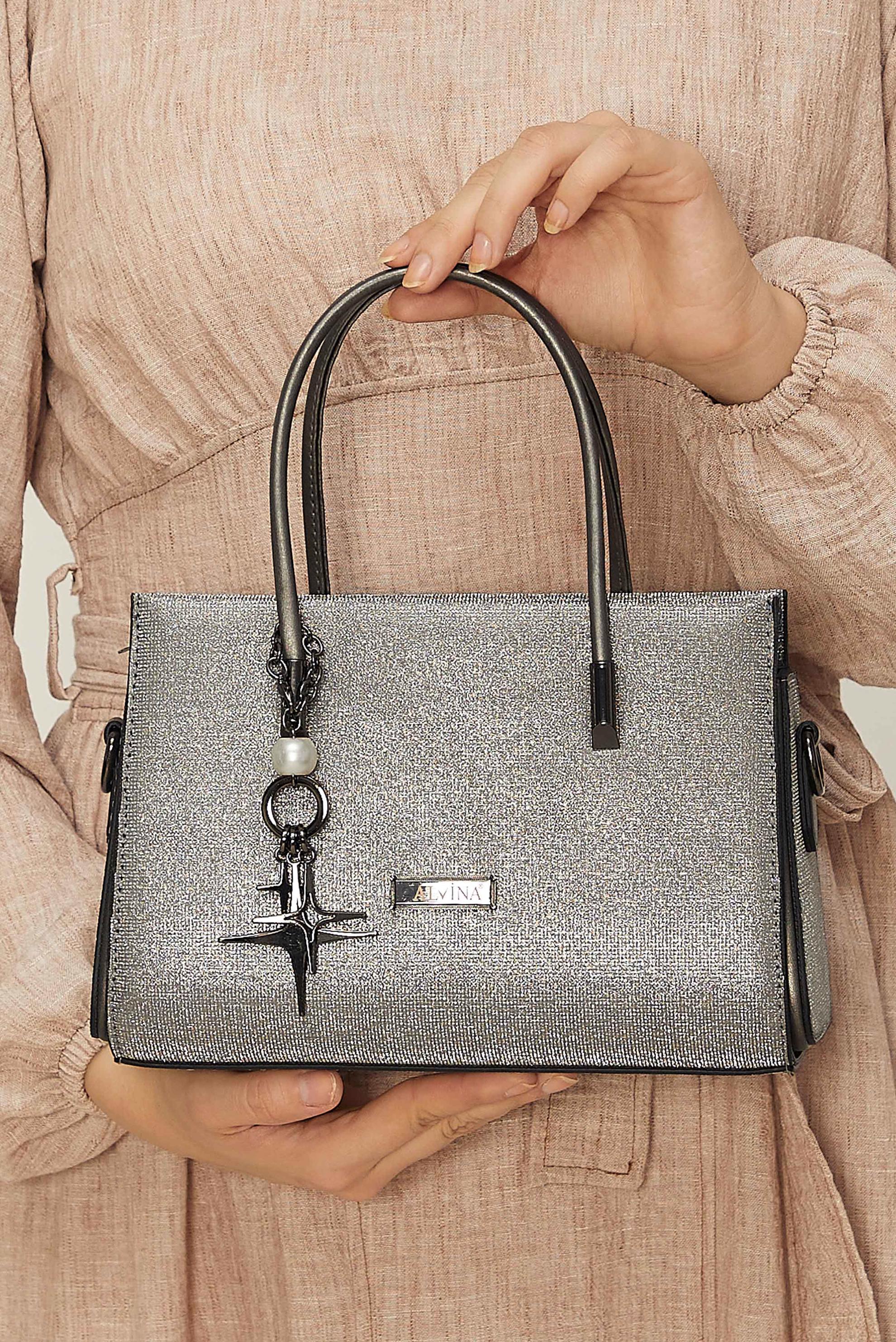 Tesettür giyim BEJ ALVİNA AKSESUAR DETAYLI ÇANTA 2188