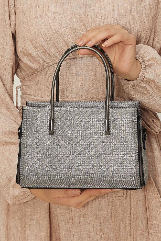 Tesettür giyim BEJ ALVİNA AKSESUAR DETAYLI ÇANTA 2188 - ALVİNA