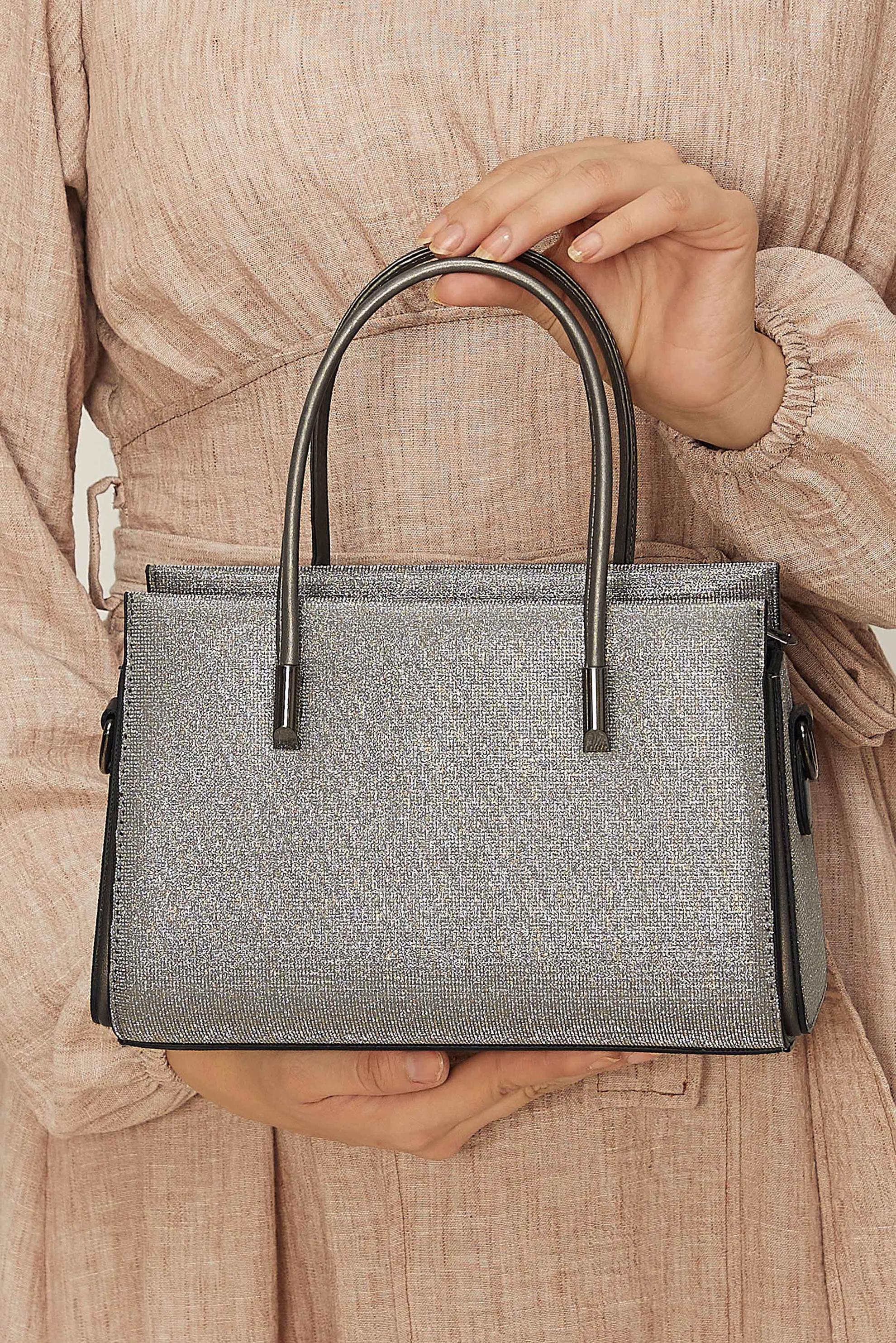 Tesettür giyim BEJ ALVİNA AKSESUAR DETAYLI ÇANTA 2188