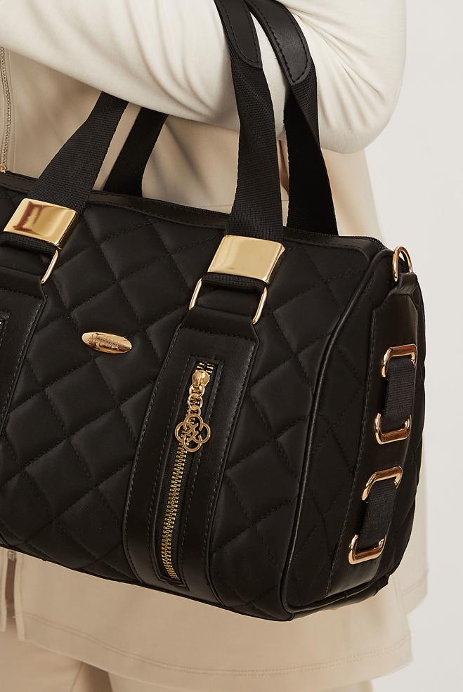 Tesettür giyim SİYAH ALVİNA KAPİTONE DESENLİ ÇANTA 2197 - ALVİNA