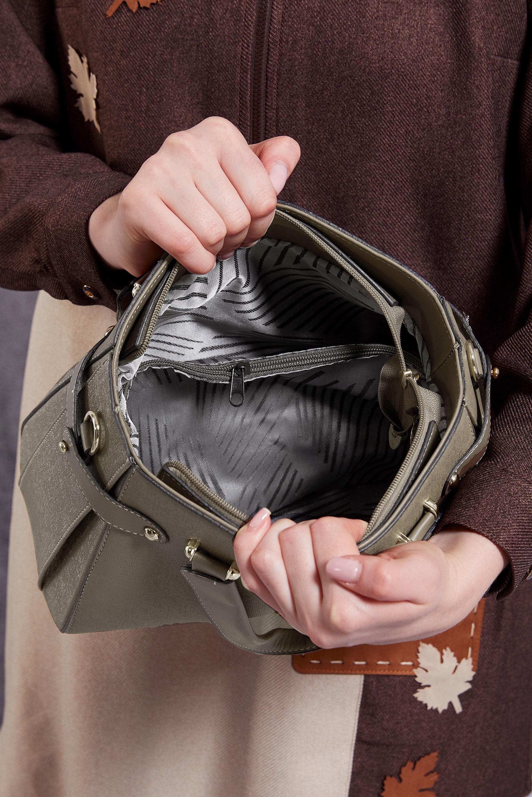 Tesettür giyim VİZON ALVİNA SUNİ DERİ OMUZ ÇANTASI 2207