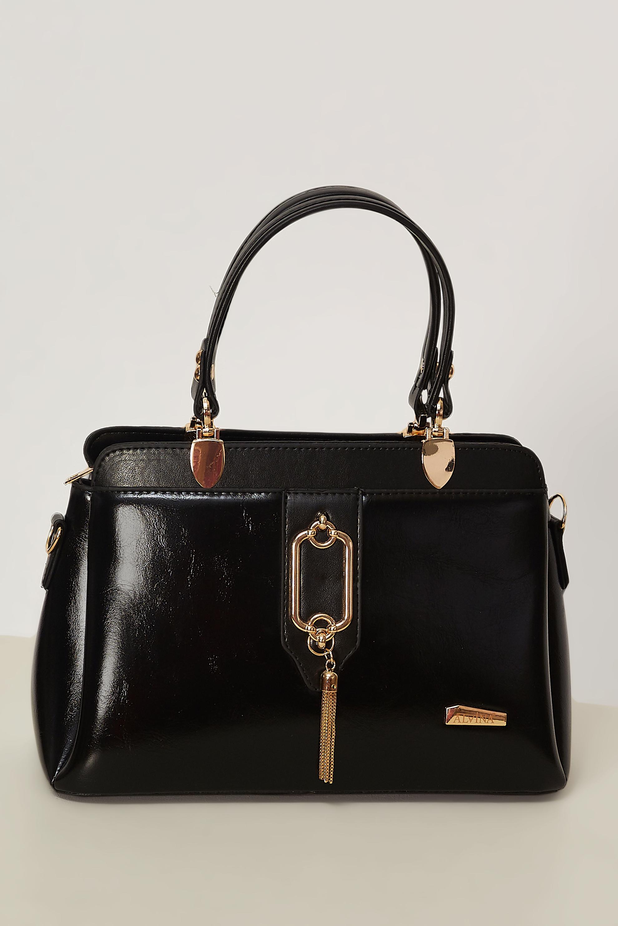 Vêtements hijab NOIR ALVINA SAC À FRANGES EN SIMILICUIR 2239