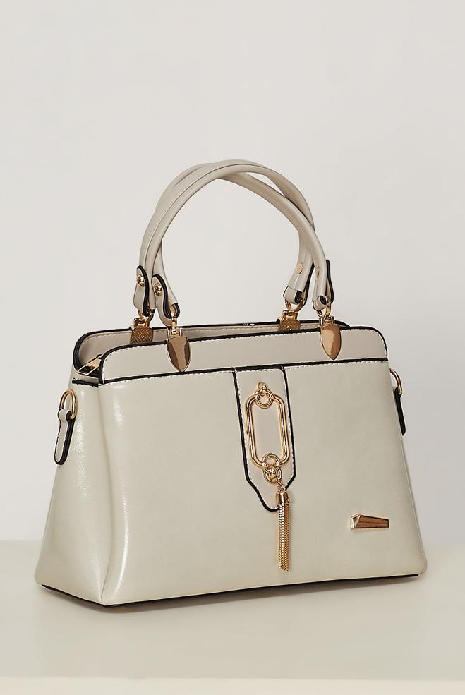 Vêtements hijab BLANC ALVINA SAC À FRANGES EN SIMILICUIR 2239 - ALVİNA