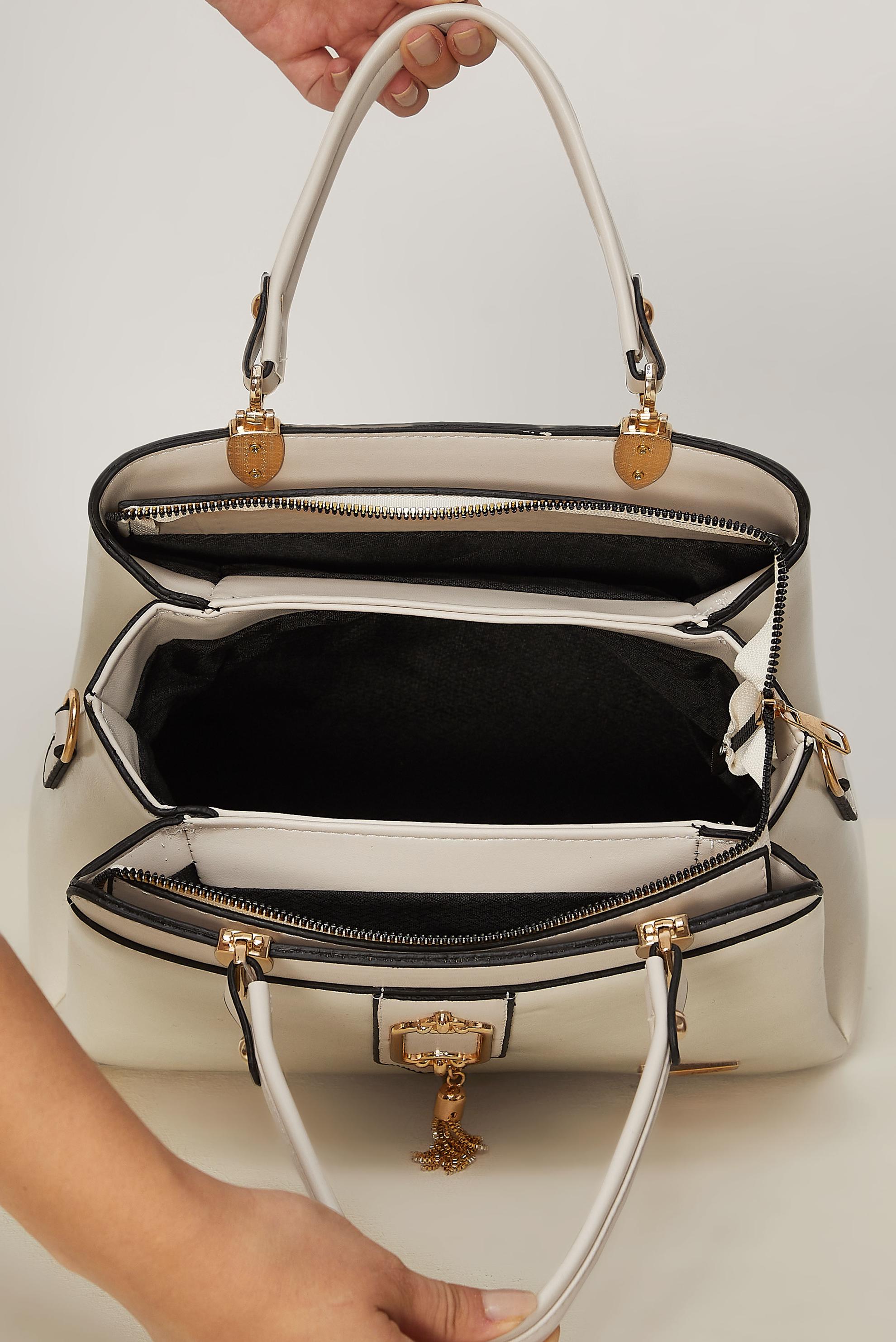 Vêtements hijab BLANC ALVINA SAC À FRANGES EN SIMILICUIR 2239