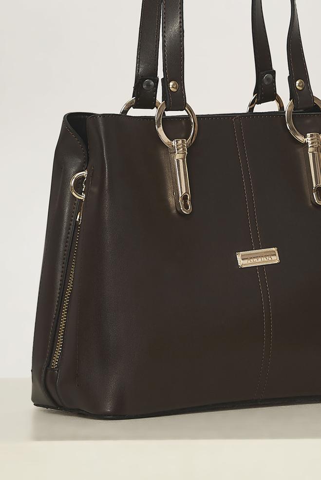 Vêtements hijab BRUN ALVINA SAC À BANDOULIÈRE EN SIMILICUIR 2241 - ALVİNA