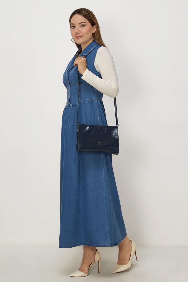 Hijab clothing NAVY BLUE 2244 ALVİNA ÇANTA(SHB) - ALVİNA