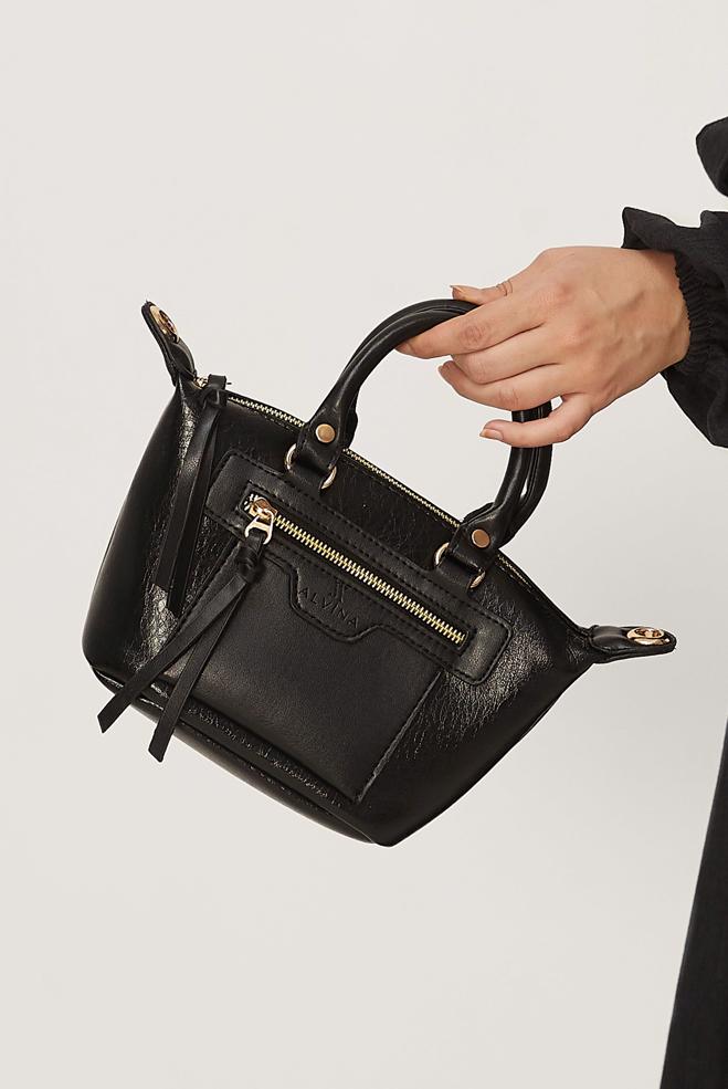 Tesettür giyim SİYAH ALVİNA SUNİ DERİ EL ÇANTASI 4005 - ALVİNA