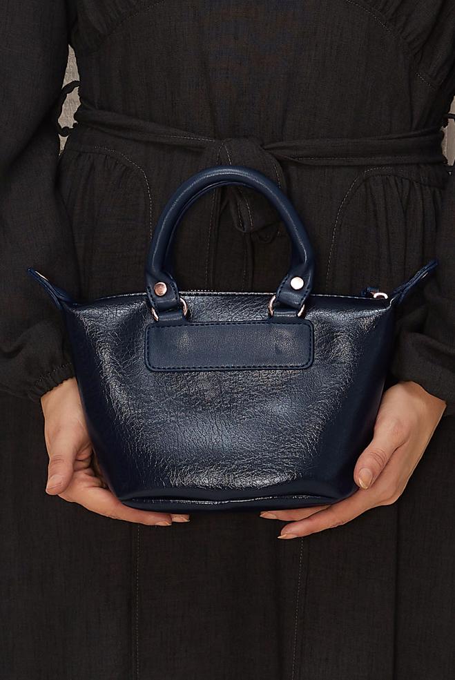 Tesettür giyim LACİVERT ALVİNA SUNİ DERİ EL ÇANTASI 4005 - ALVİNA