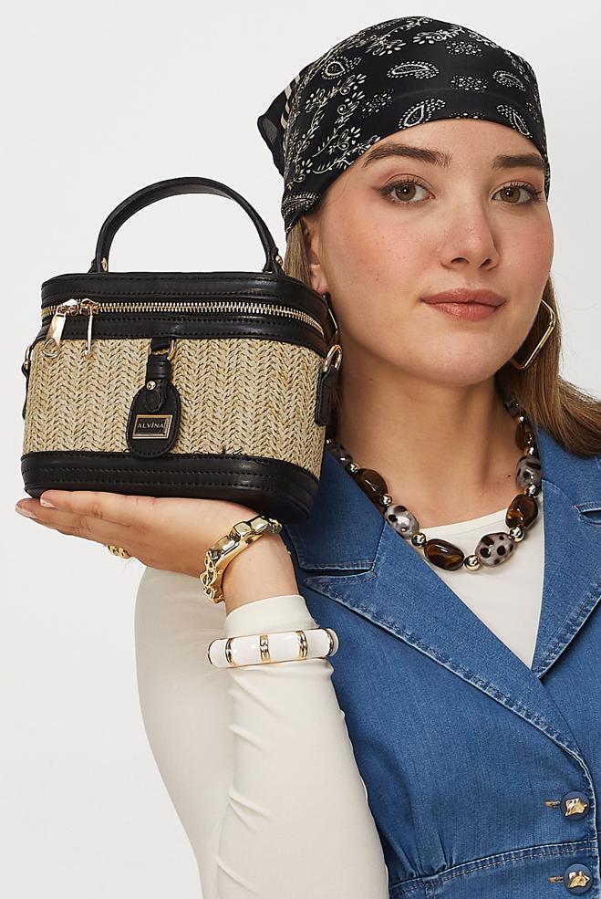 Vêtements hijab NOIR ALVINA SAC DE STYLE BOÎTE 4027 - ALVİNA