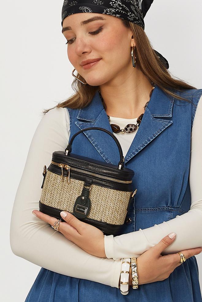 Vêtements hijab NOIR ALVINA SAC DE STYLE BOÎTE 4027 - ALVİNA