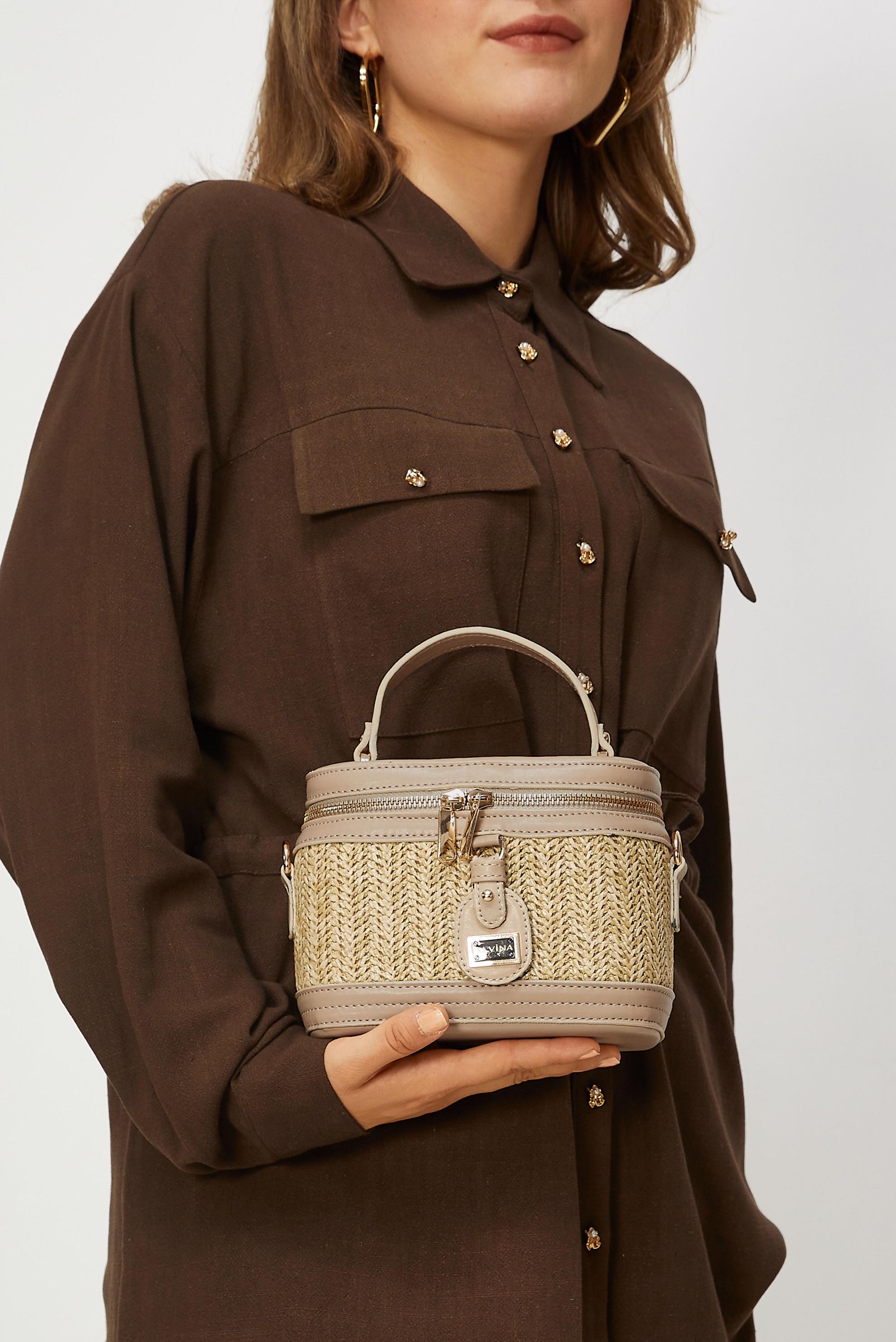 Vêtements hijab ÉCRUE ALVINA SAC DE STYLE BOÎTE 4027