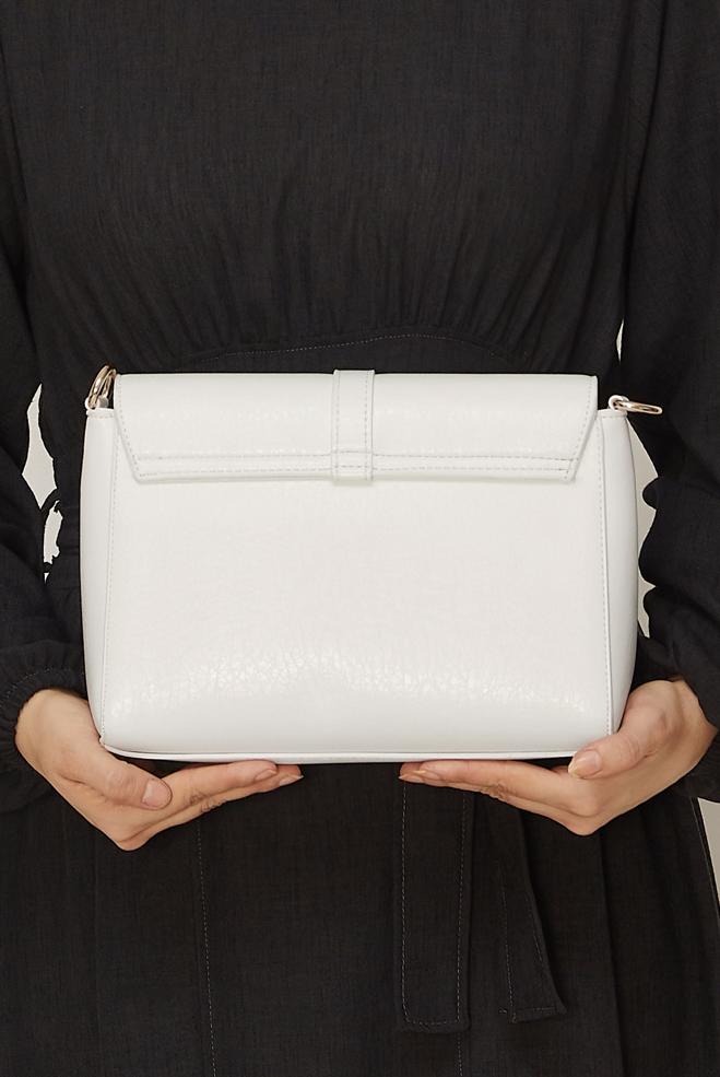 Tesettür giyim BEJ ALVİNA HALKA DETAYLI SUNİ DERİ ÇANTA 4032 - ALVİNA