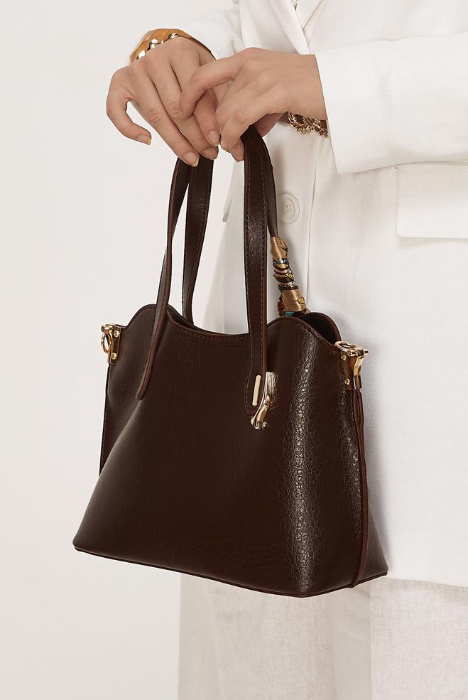 Tesettür giyim KAHVE 4037 ALVİNA ÇANTA (DZM) - ALVİNA