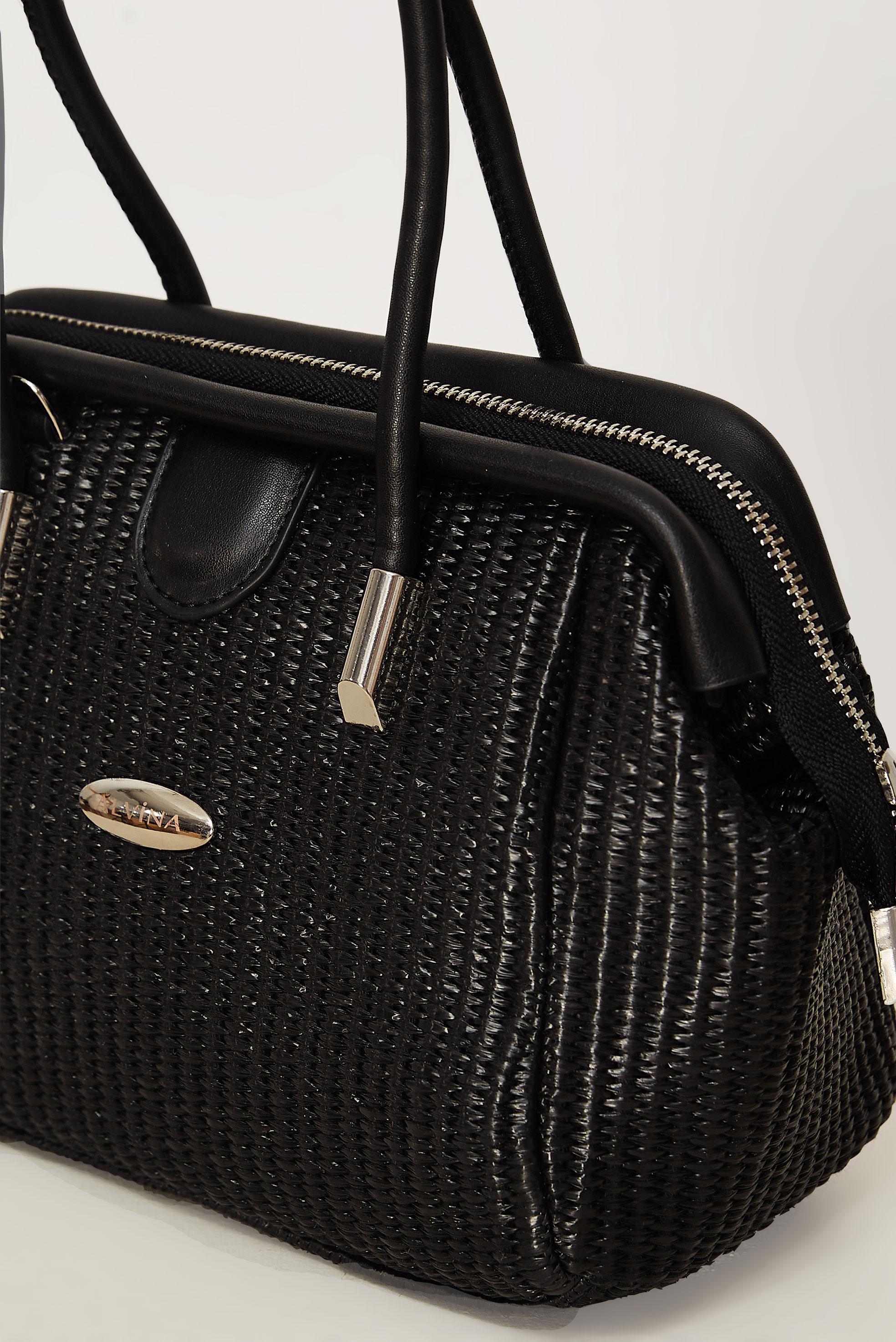 Vêtements hijab NOIR ALVINA SAC À MAIN EN OSIER 4049-1