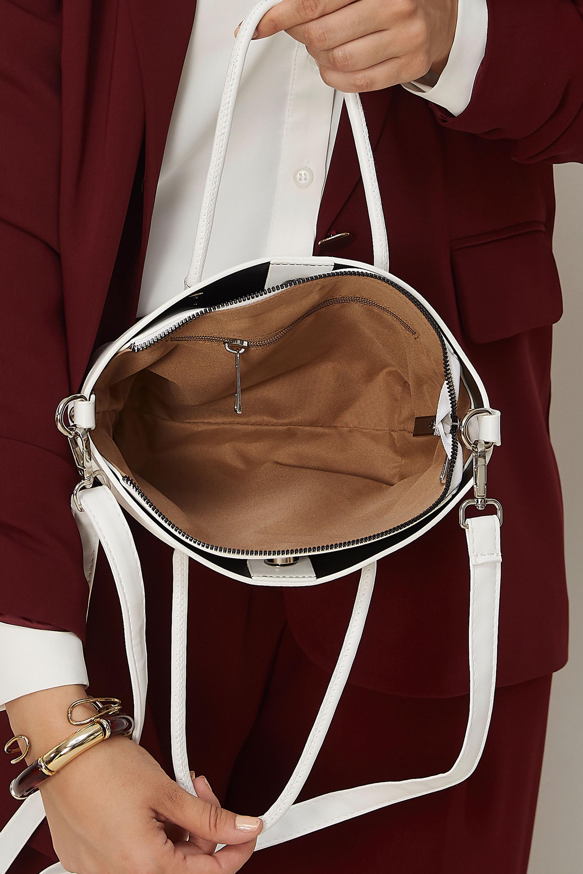 Hijab clothing BEIGE ALVINA FAUX-LEATHER HANDBAG 4053