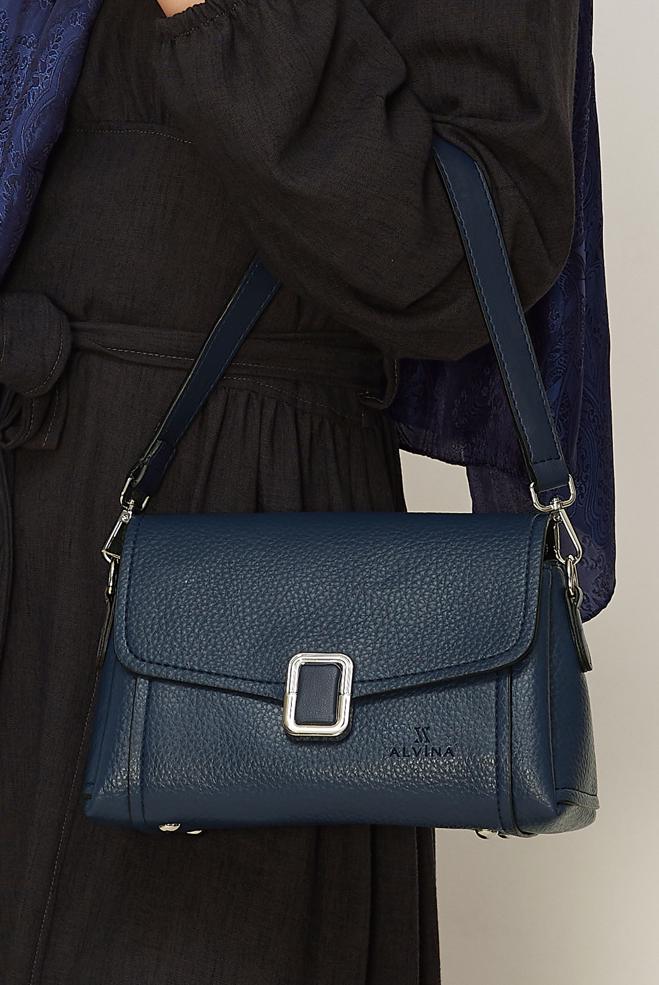 Tesettür giyim LACİVERT ALVİNA BAGET ÇANTA 4058 - ALVİNA
