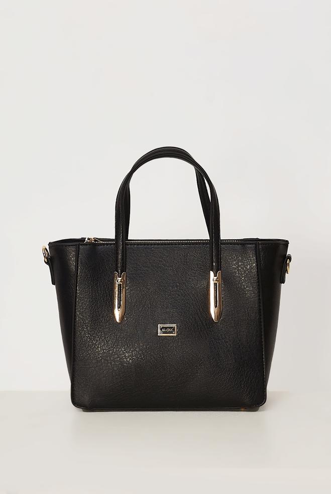 Hijab clothing BLACK ALVINA FAUX-LEATHER BAG 4083 - ALVİNA