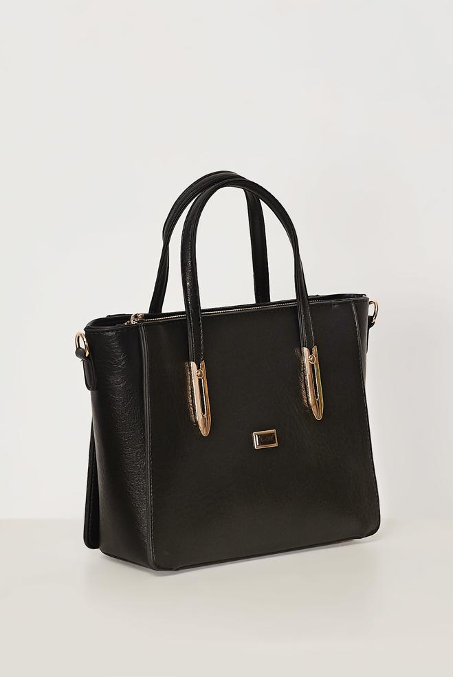 Hijab clothing BLACK ALVINA FAUX-LEATHER BAG 4083 - ALVİNA
