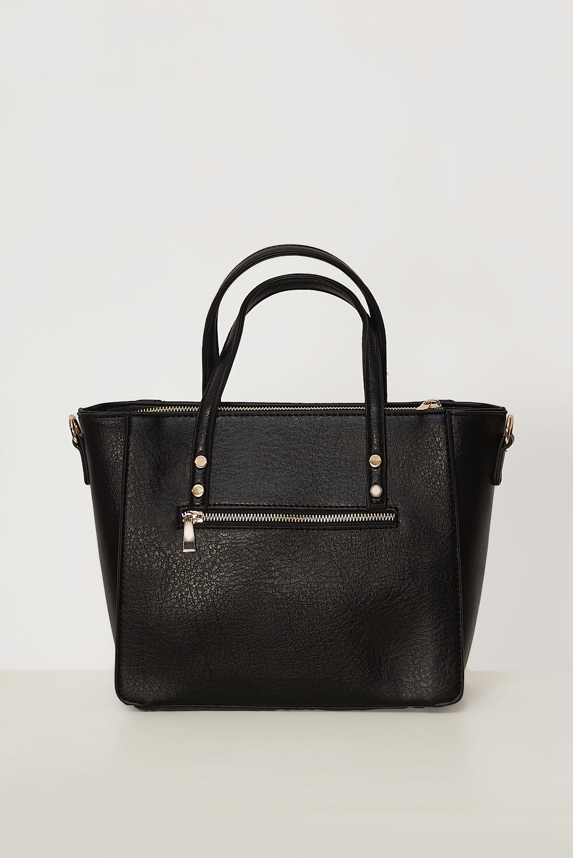 Hijab clothing BLACK ALVINA FAUX-LEATHER BAG 4083