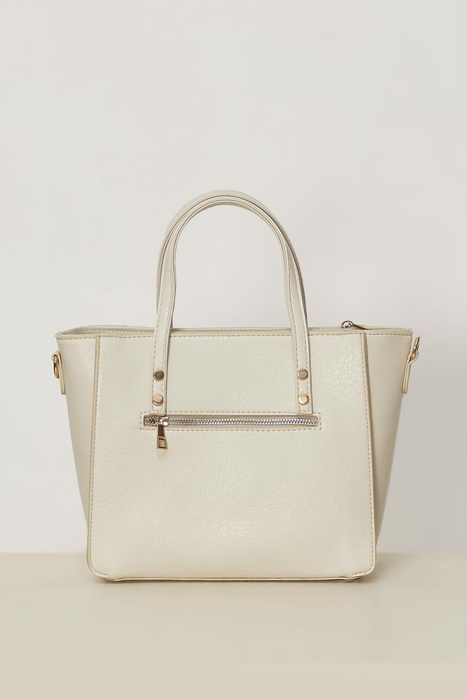 Hijab clothing WHITE ALVINA FAUX-LEATHER BAG 4083 - ALVİNA