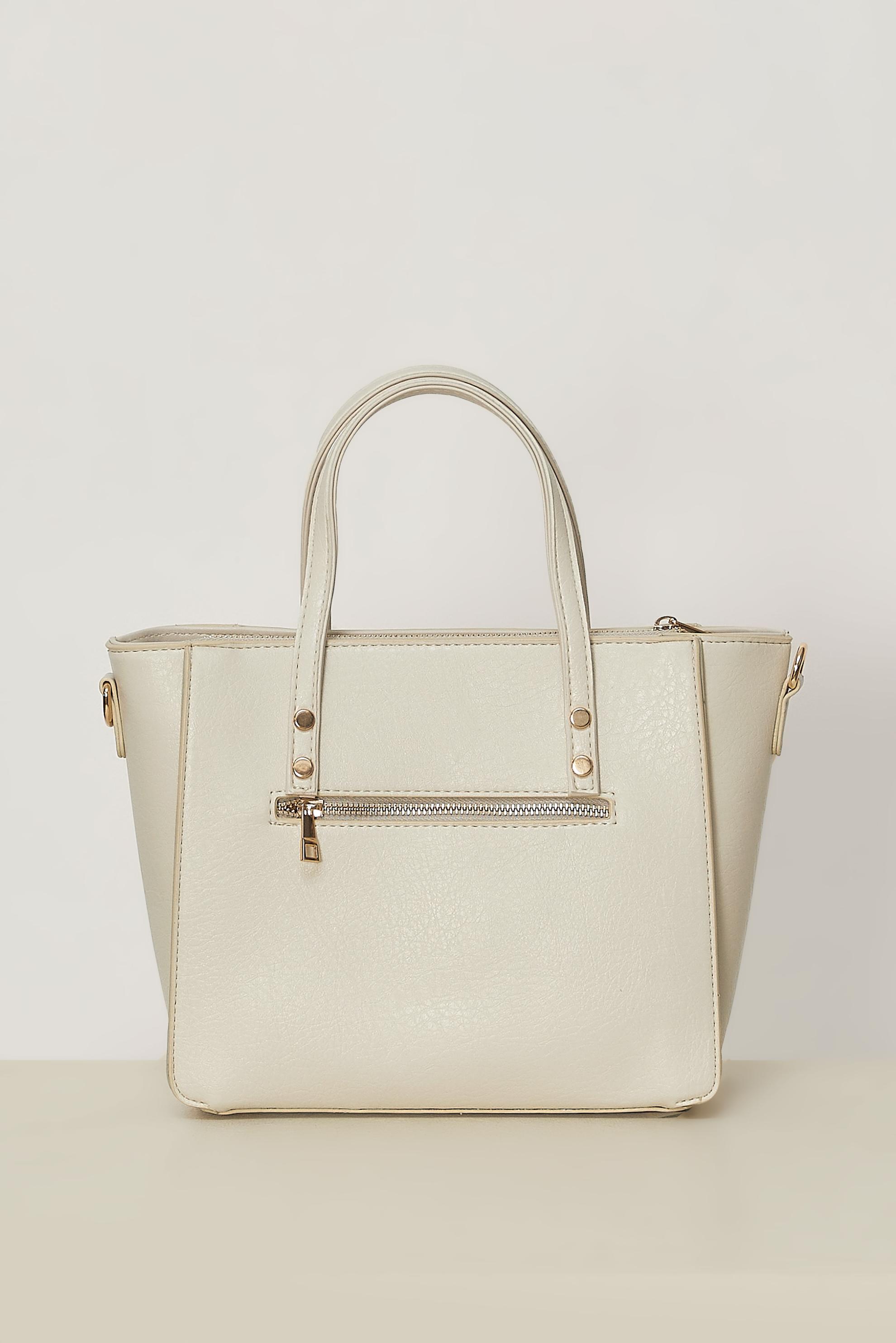 Hijab clothing WHITE ALVINA FAUX-LEATHER BAG 4083