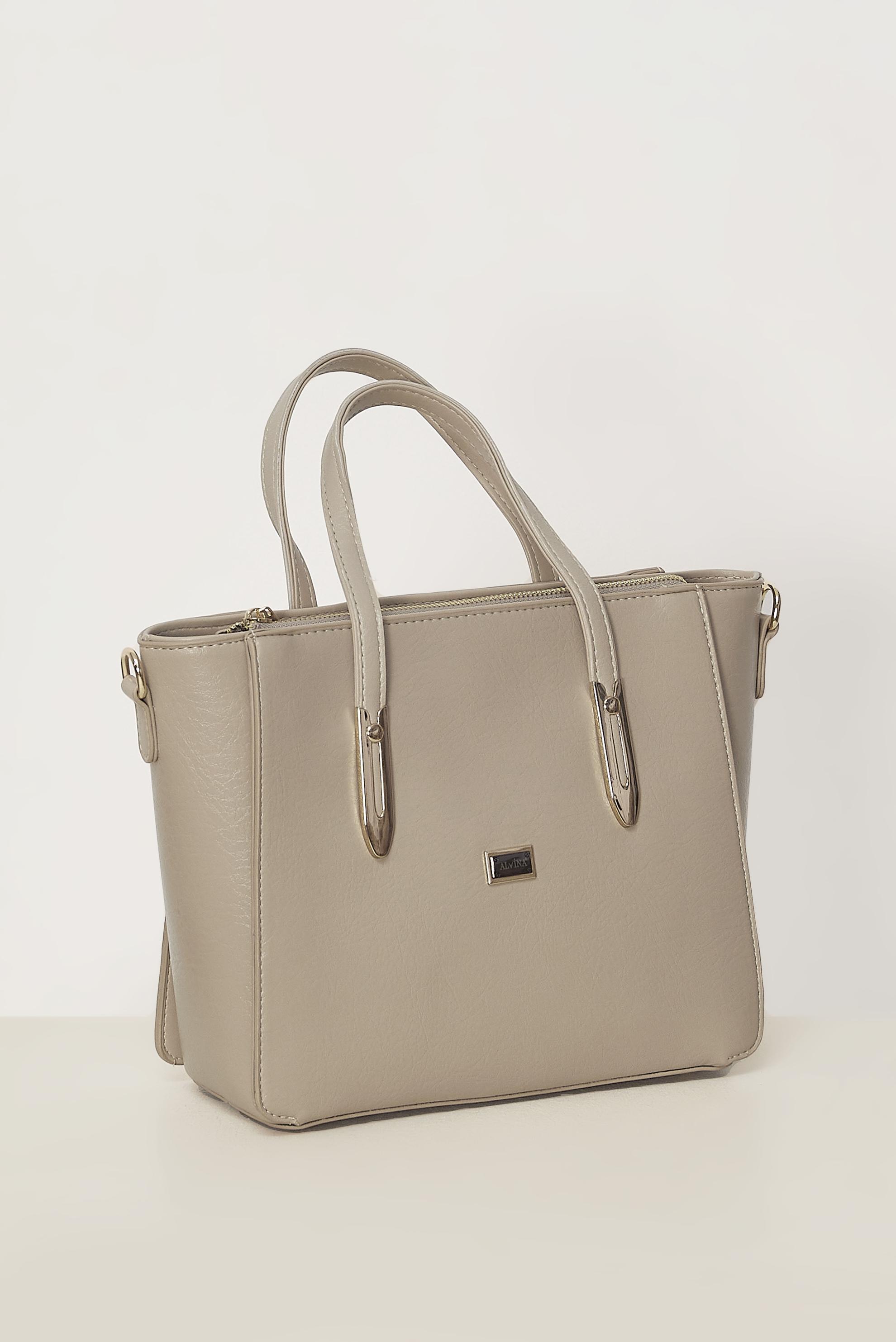 Hijab clothing MINK ALVINA FAUX-LEATHER BAG 4083