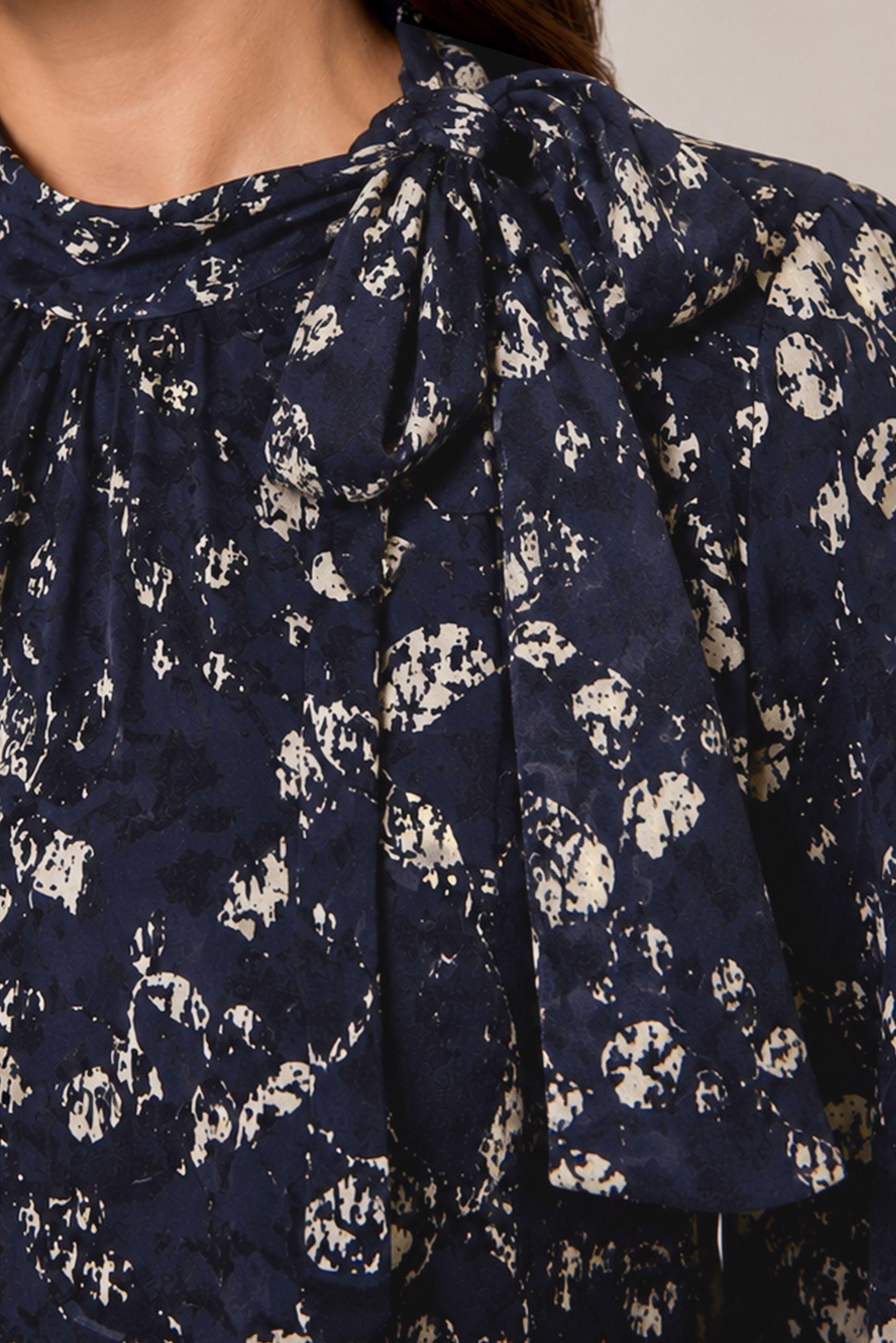 Vêtements hijab BLEU MARINE ROBE JACQUARD EN SATIN GRANDE TAILLE 20991