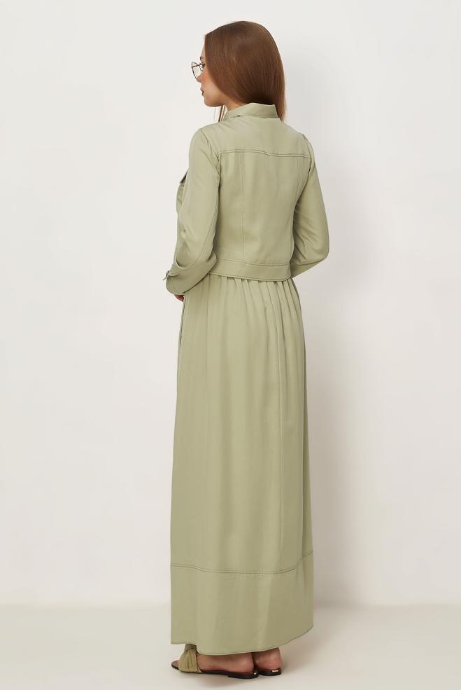 Hijab-Kleidung BEIGE SCHLEIFEN DETAILLIERTES KLEIDUNGSSET 46412 - ALVİNA