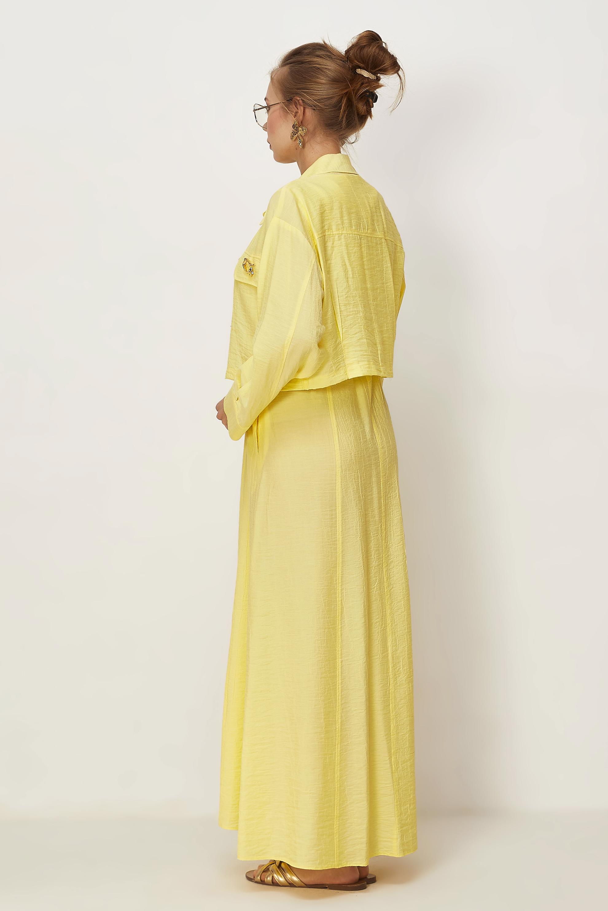 Vêtements hijab BEIGE ENSEMBLE ROBE TAILLE SMOCKÉE 46562