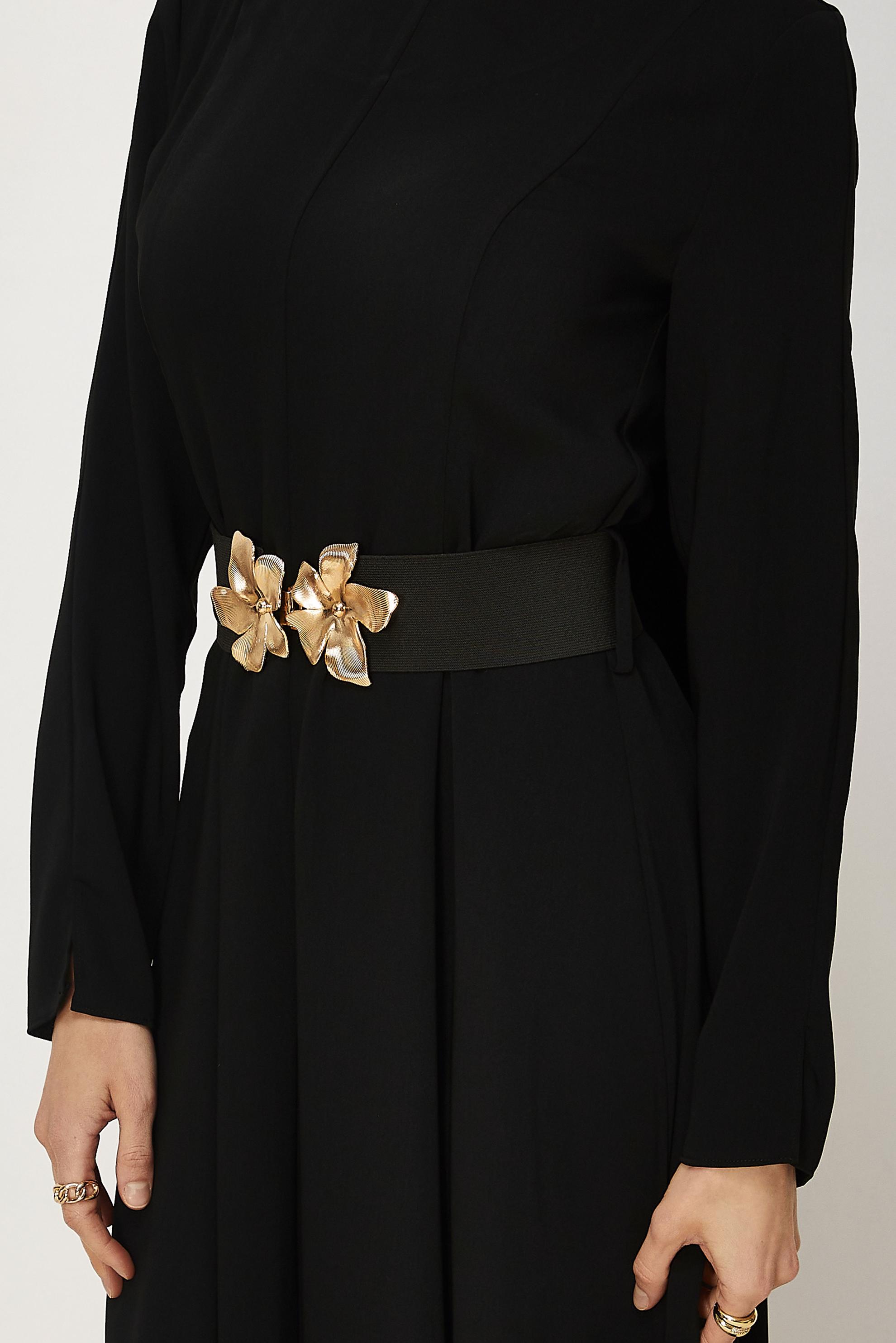 Hijab clothing BLACK BELTED DRESS 46564