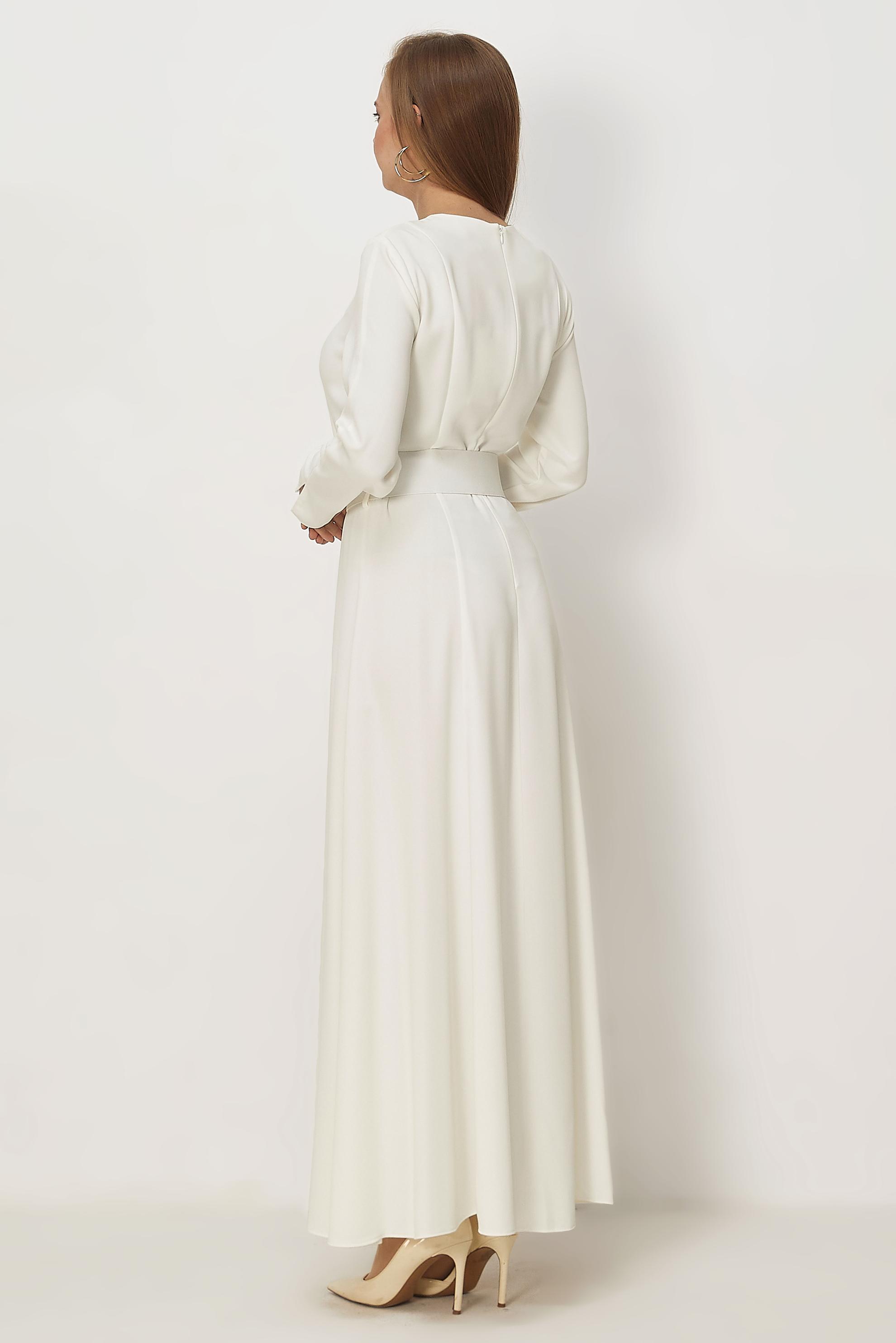 Hijab clothing WHITE BELTED DRESS 46564