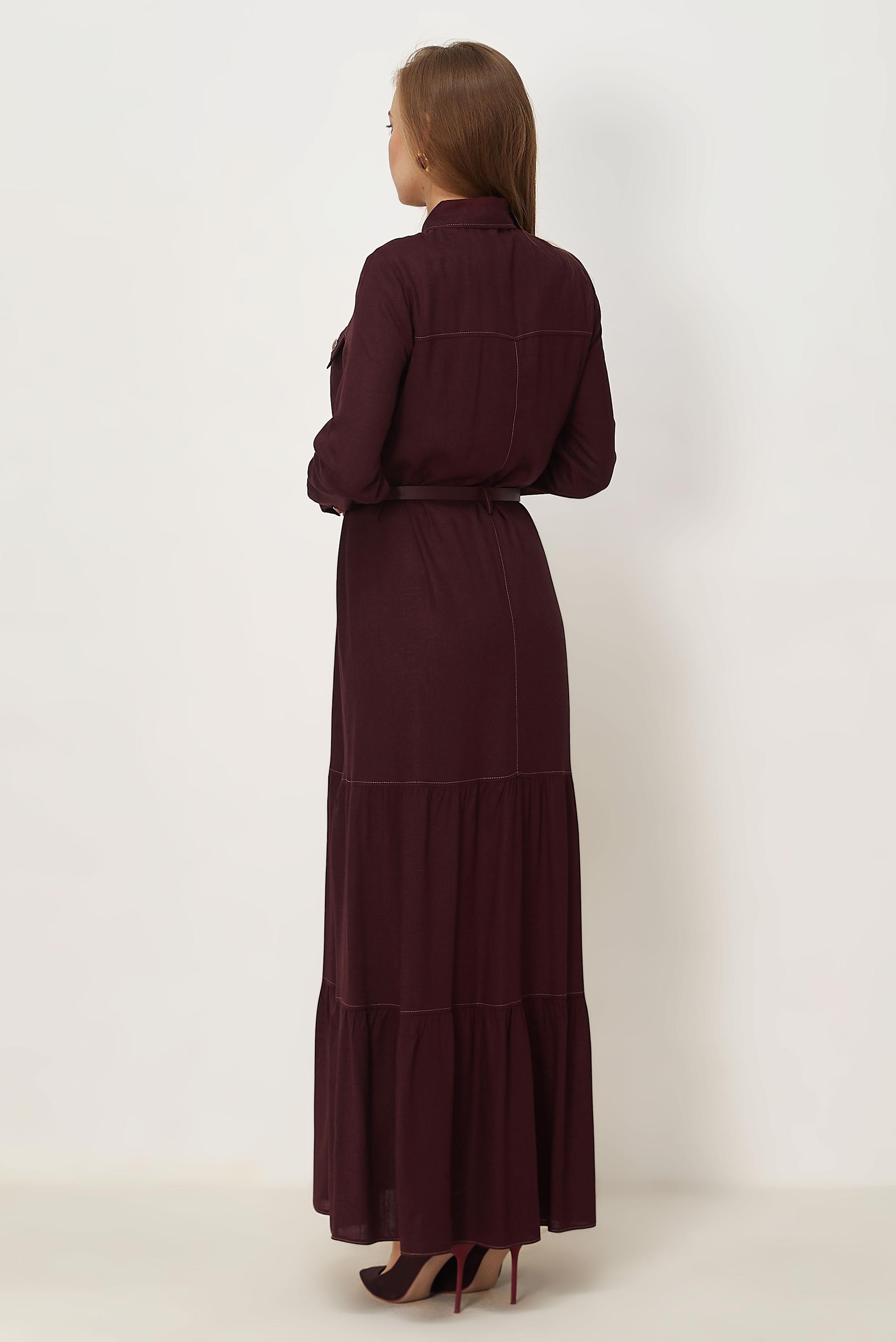 Vêtements hijab BEIGE TISSU EN LIN VISCON CEINTURÉ 46588