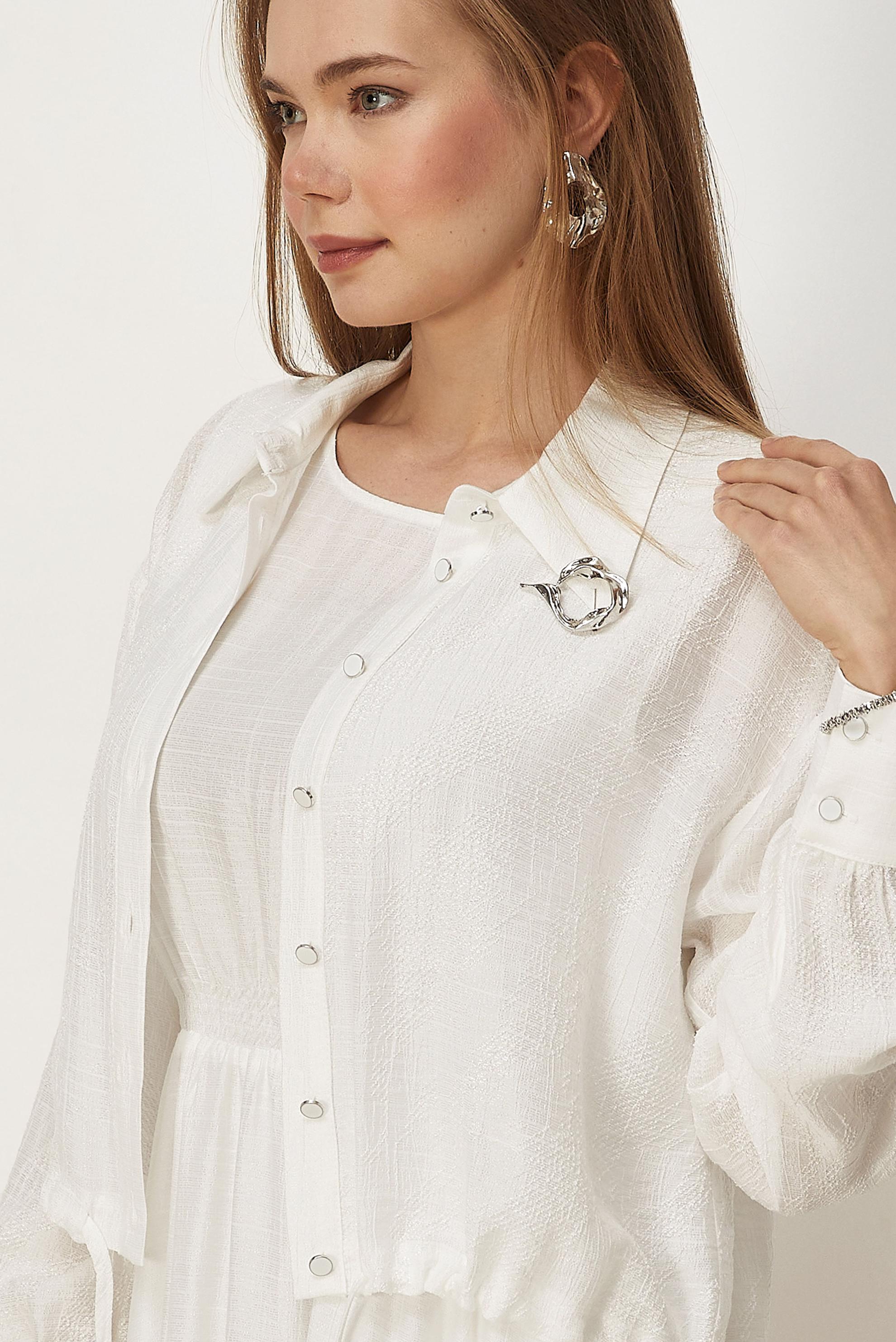 Hijab clothing WHITE SHIRT COLLAR DRESS SUIT 46595