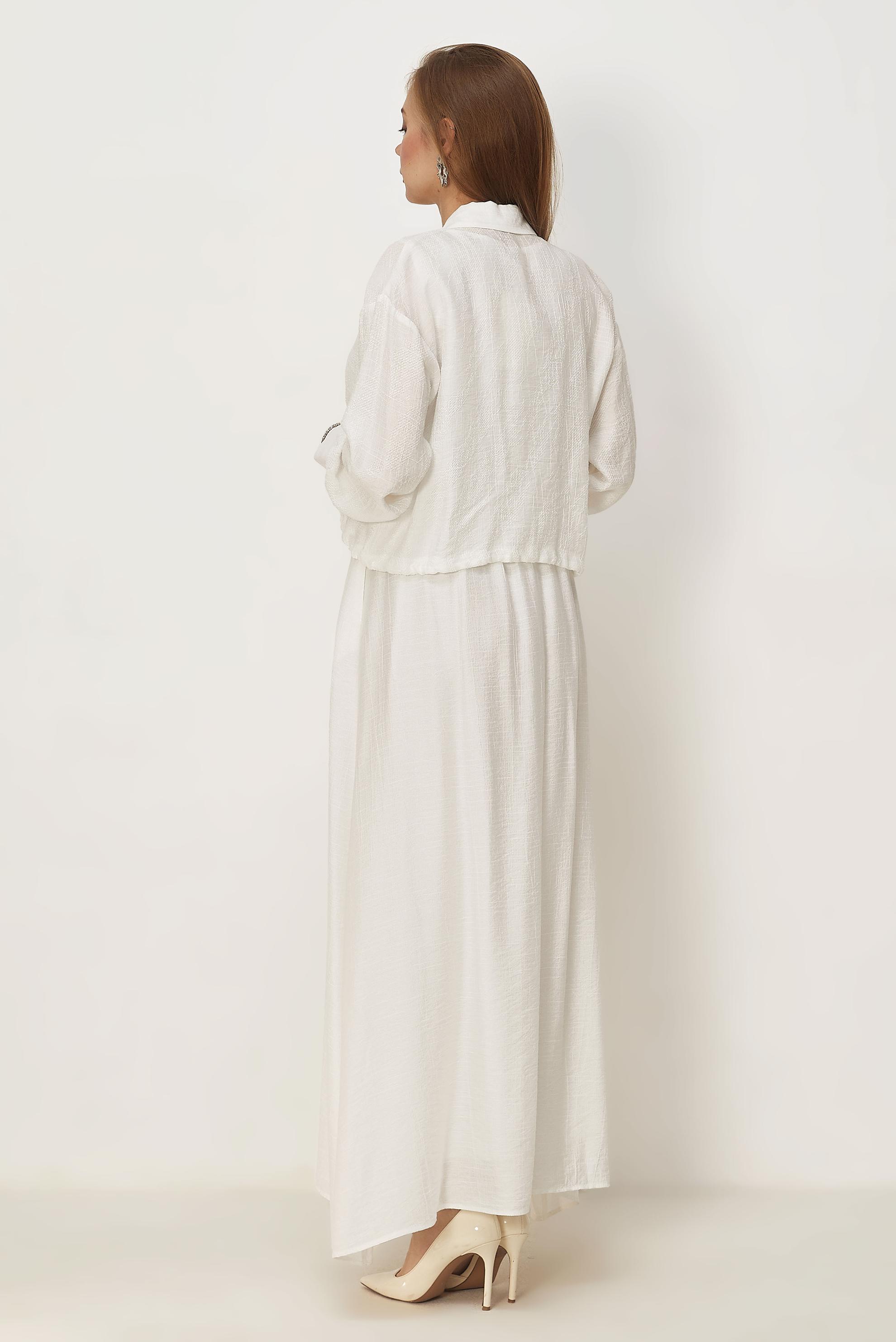Hijab clothing WHITE SHIRT COLLAR DRESS SUIT 46595