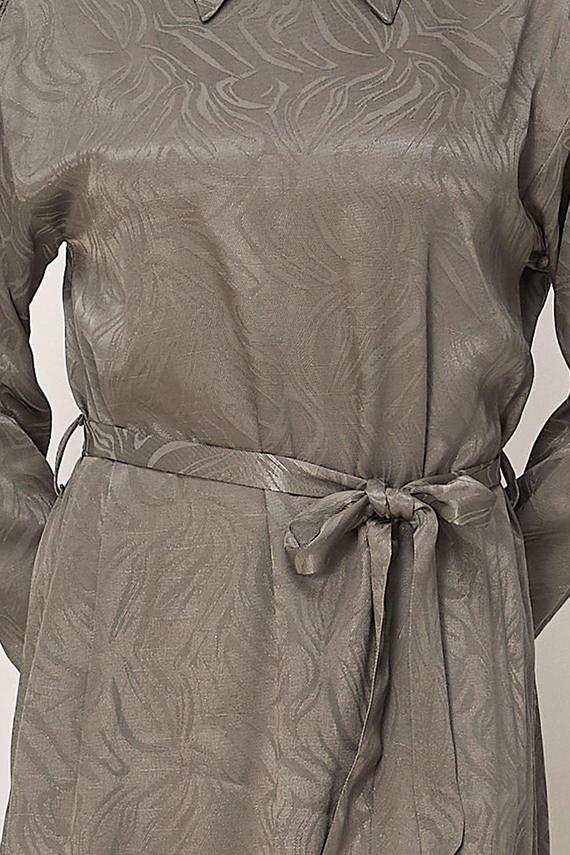 Hijab clothing MINK BELTED SHIRT COLLAR DRESS 46621