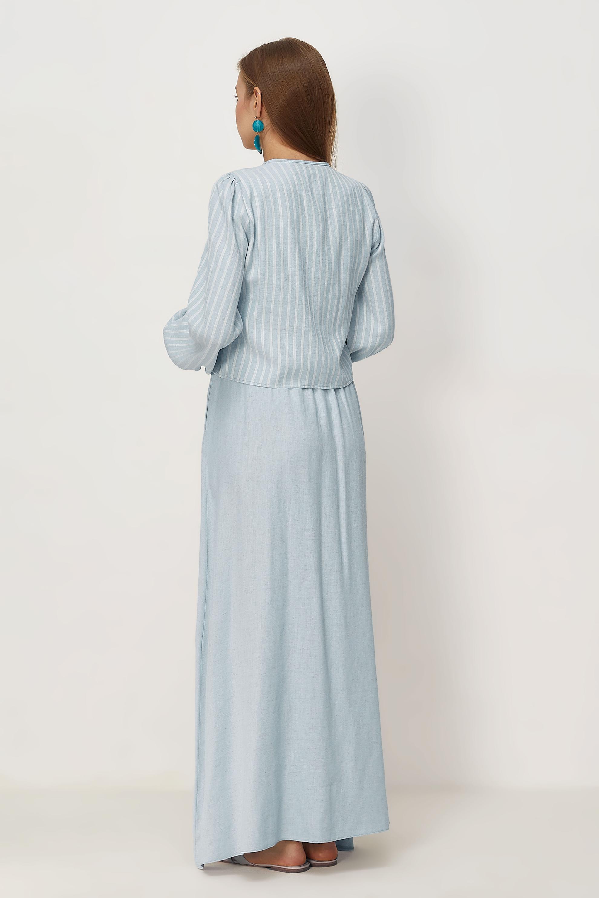 Vêtements hijab BLEU ENSEMBLE ROBE NOUÉE 46622