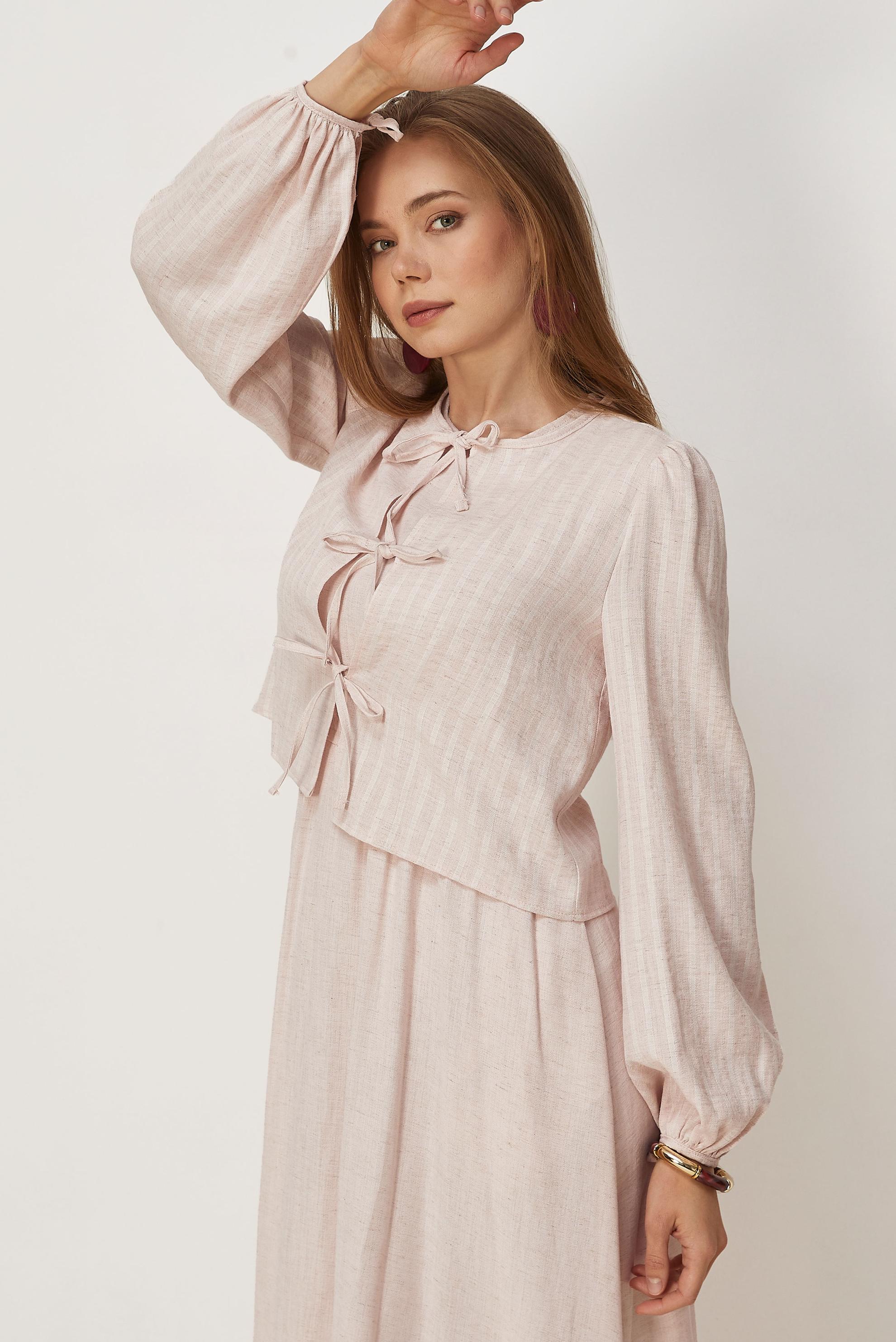 Hijab clothing PINK TIED DRESS SUIT 46622
