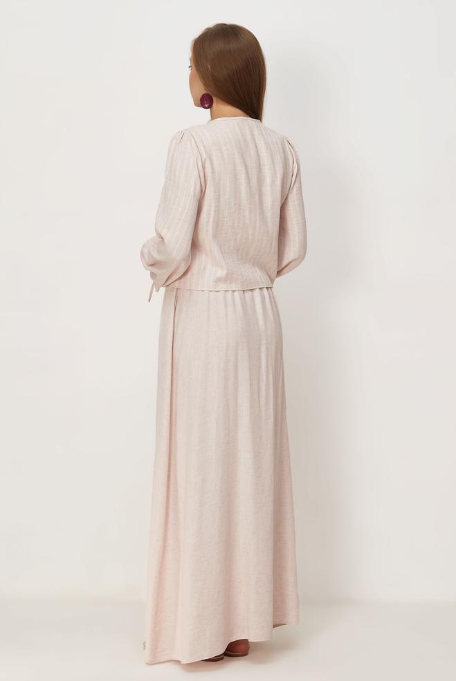 Hijab clothing PINK TIED DRESS SUIT 46622 - ALVİNA