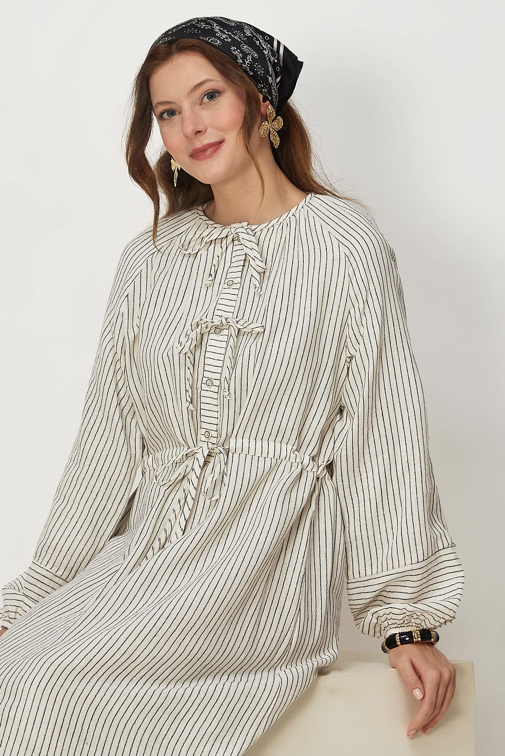 Tesettür giyim SİYAH 46666 MUSLIN 2344 ELBİSE 38-42 TEK40