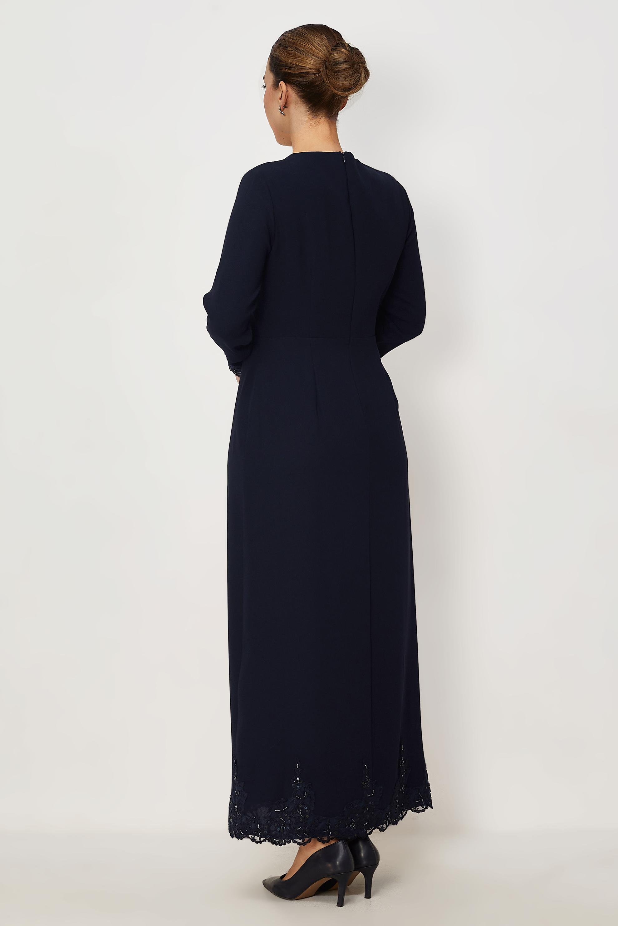 Tesettür giyim LACİVERT 46879 NEW SUZANNA ELBİSE 40-46 TEK 38